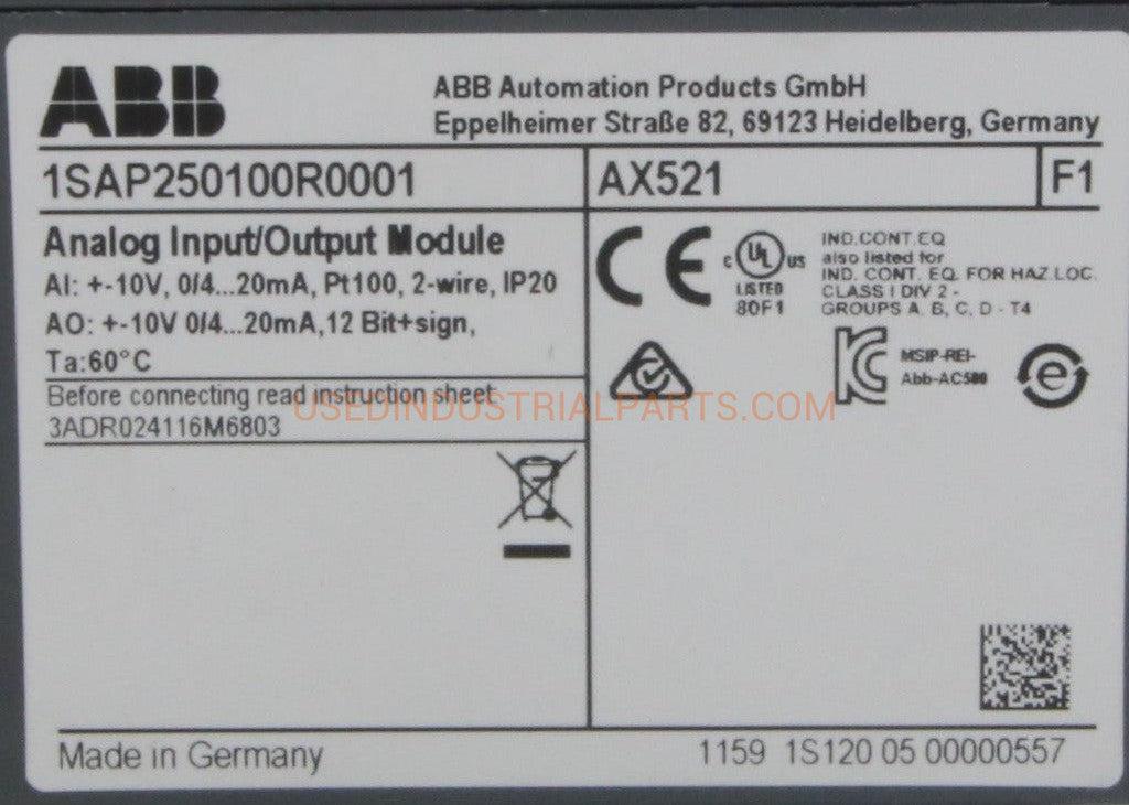 ABB AX521 Analog Input/Output Module-Analog Input/Output Module-AB-01-02-Used Industrial Parts