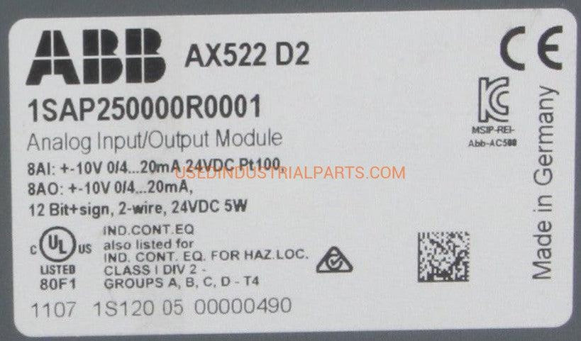 ABB AX522 D2 Analog Input/Output Module-Analog Input/Output Module-AE-02-06-02-Used Industrial Parts