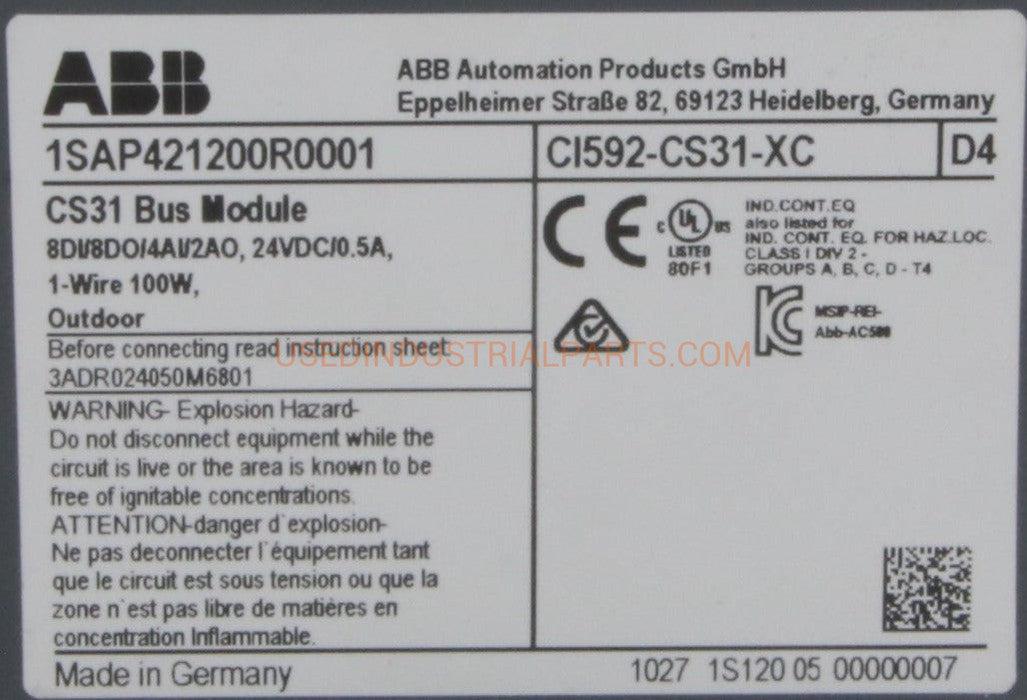 ABB CI592-CS31-XC Bus Module-Bus Module-AB-01-02-Used Industrial Parts