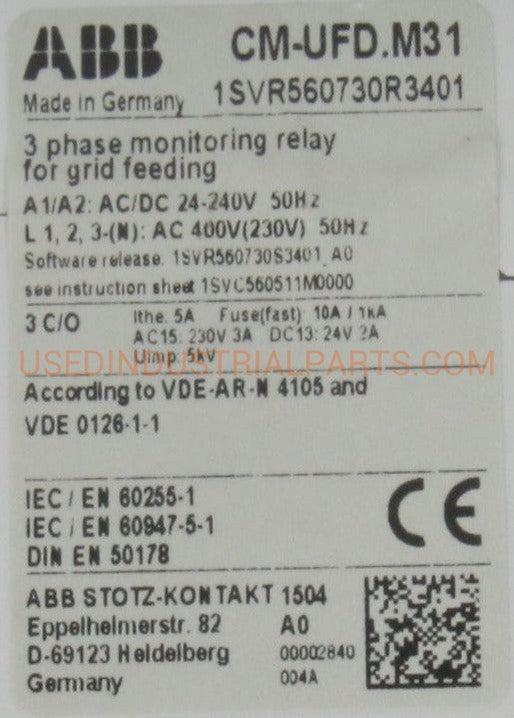 ABB CM-UFD.M31 3 Phase Monitoring Relay-3 Phase Monitoring Relay-AD-06-02-Used Industrial Parts