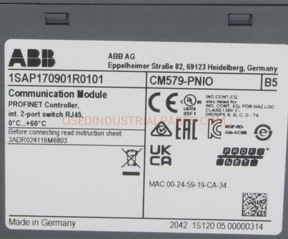 ABB CM579-PNIO Communication Module-Communication Module-CB-02-05-01-Used Industrial Parts