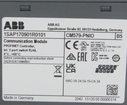 ABB CM579-PNIO Communication Module-Communication Module-Used Industrial Parts