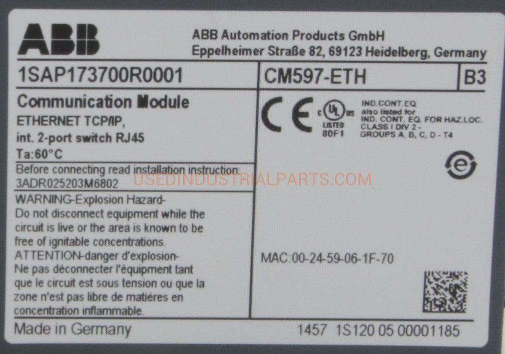 ABB CM597-ETH Communication Module-Communication Module-AB-01-02-Used Industrial Parts