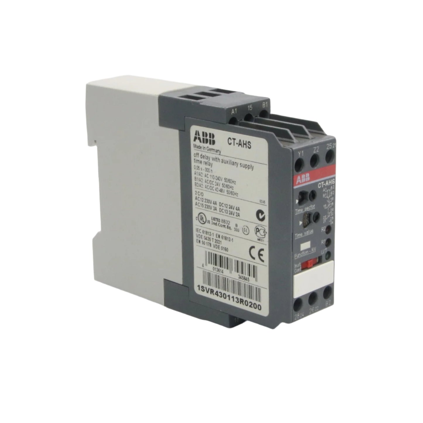 ABB CT AHS Time Delay Relay-Time Delay Relay-CA-04-05-05-Used Industrial Parts