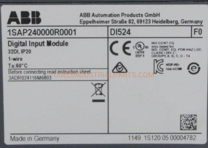 ABB DI524 Digital Input Module-Digital Input Module-Used Industrial Parts