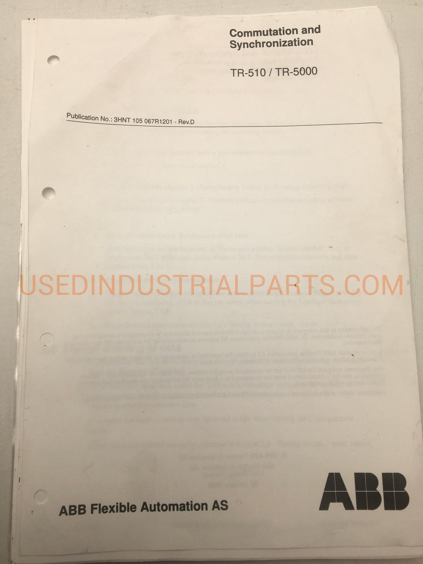 ABB Flexible Automation Commutation and Synchronization Kit-Service Kit-AC-01-02-Used Industrial Parts