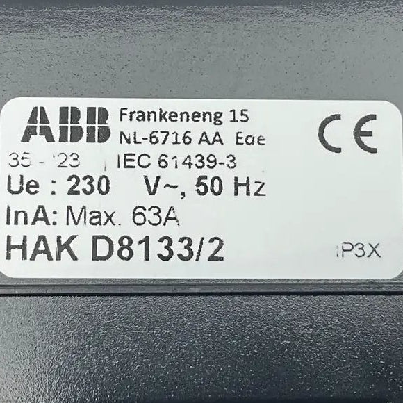 ABB HAK D8133/2 Single-Phase Fused Distribution Box-Single-Phase Fused Distribution Box-Used Industrial Parts