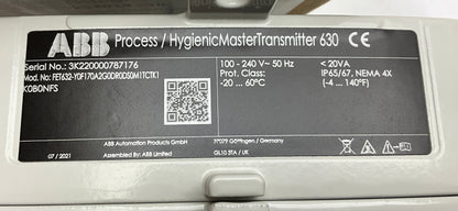ABB HygienicMaster 630 Electromagnetic Flowmeter & Transmitter Set-Electromagnetic Flow Meter-Used Industrial Parts