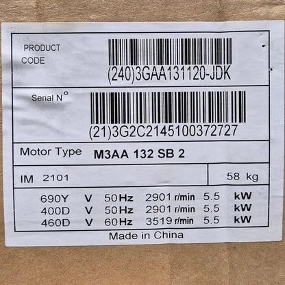 ABB M3AA 132SB 2 Three Phase Asynchronous Motor-Three-Phase Asynchronous Motor-Used Industrial Parts