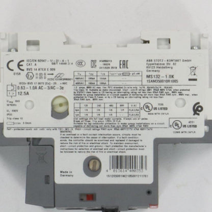 ABB MS132-1.0K Manual Motor Starter-Motor Starter-Used Industrial Parts