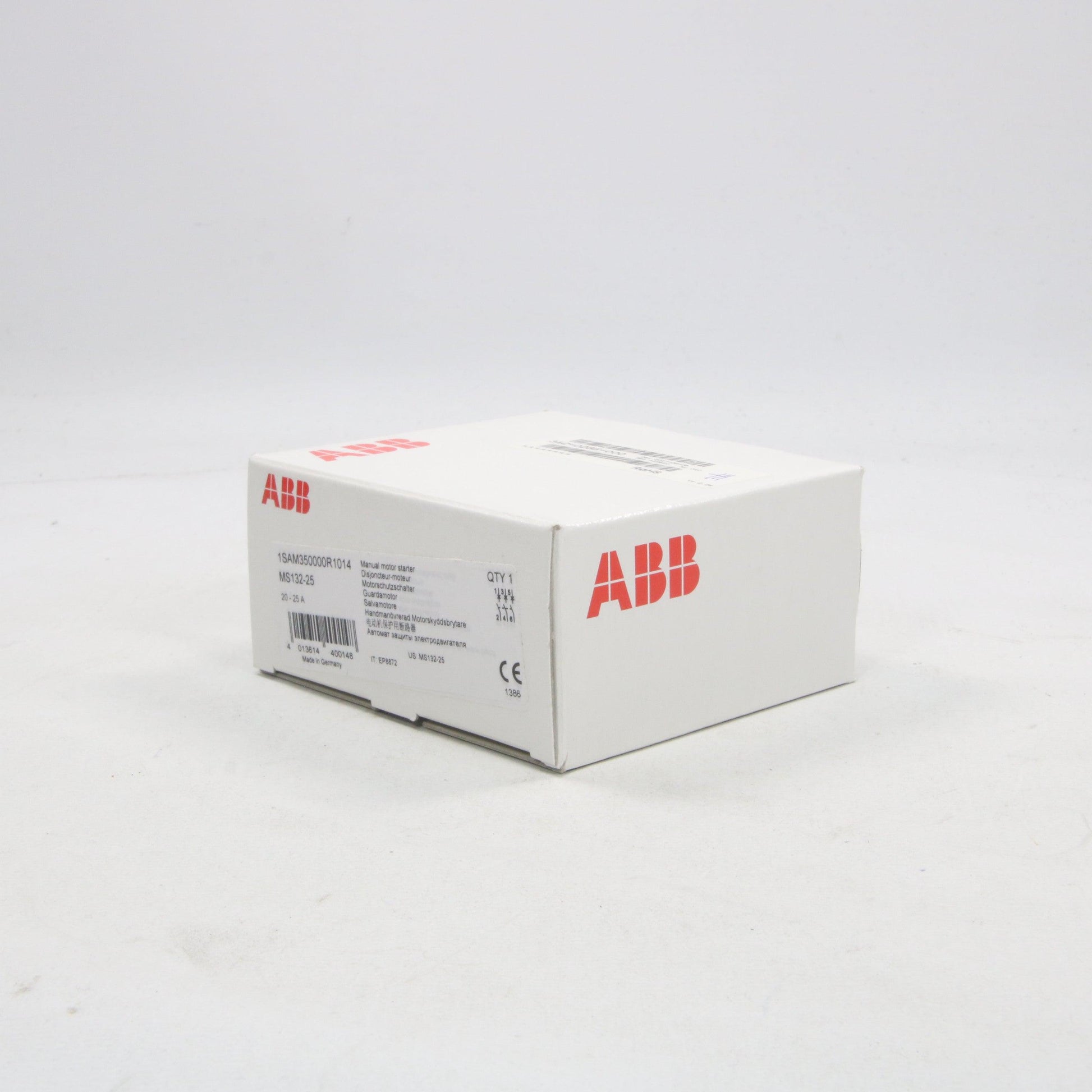 ABB MS132-25 Manual Motor Starter-Manual Motor Starter-AE-02-05-6152425713707-Used Industrial Parts