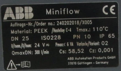 ABB Miniflow Electromagnetic Flow Meter-Electromagnetic Flow Meter-Used Industrial Parts