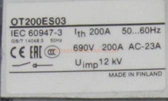 ABB OT200ES03 Disconnect Switch-Disconnect Switch-AE-02-04-Used Industrial Parts