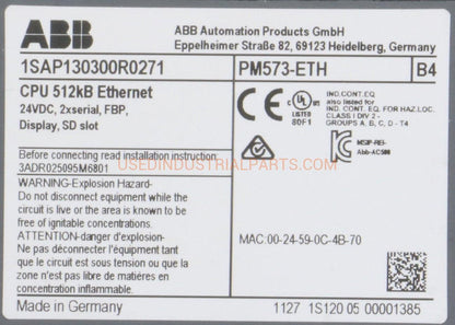 ABB PM573-ETH PLC & Communication Module-Programmable Logic Controller Modules-AE-02-07-01-Used Industrial Parts