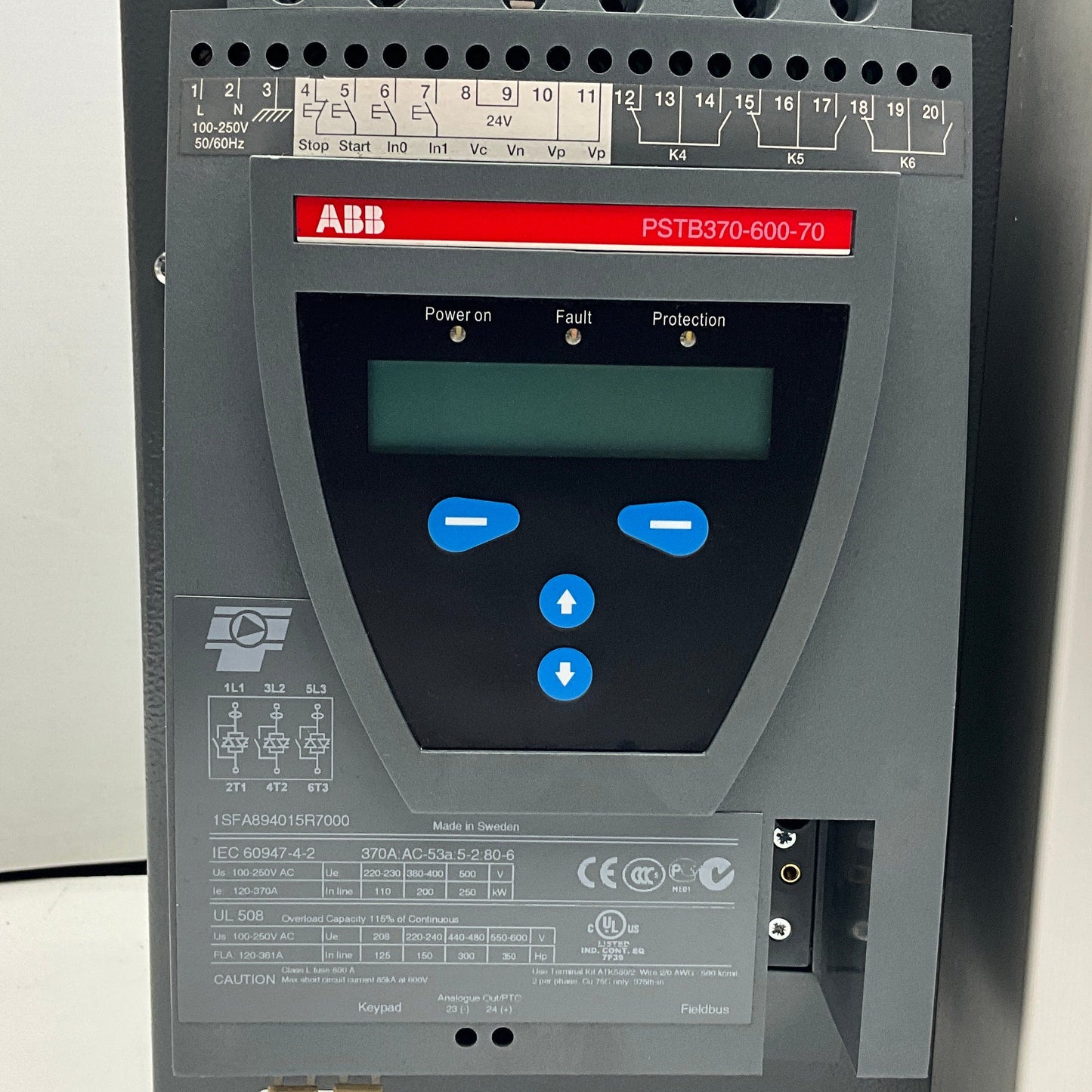 ABB PSTB370-600-70 High Performance Soft Starter-High Performance Soft Starter-Used Industrial Parts