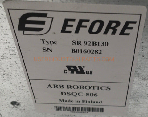 ABB Robotics DSQC 505 Efore SR 92B130 Power Supply-Power Supply-AA-07-01-Used Industrial Parts