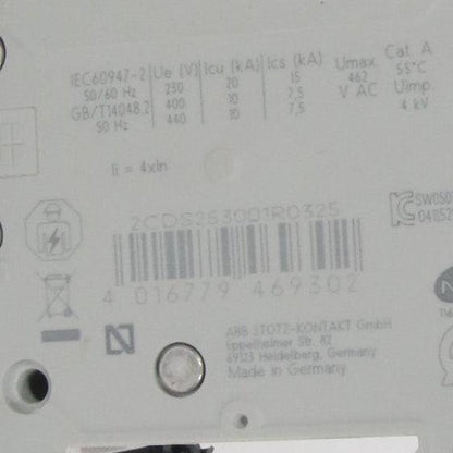 ABB S203 B32 Circuit Breaker-Miniature Circuit Breaker-Used Industrial Parts