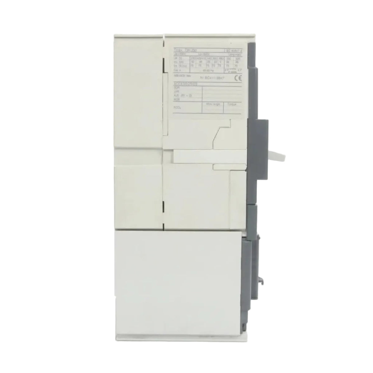 ABB T3N 250 Circuit Breaker with RC223 4p Residual Current Release-Circuit Breaker-Used Industrial Parts