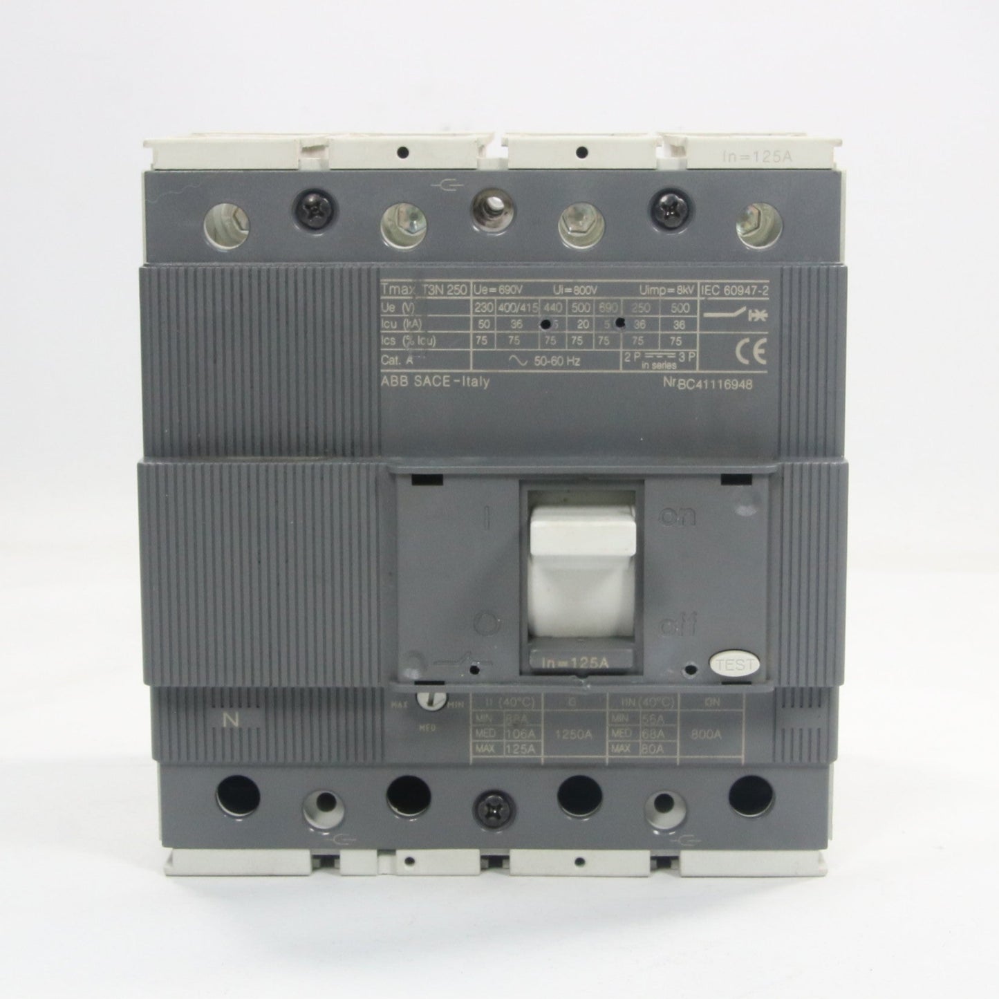 ABB T3N 250 circuit breaker-circuit breaker-Used Industrial Parts