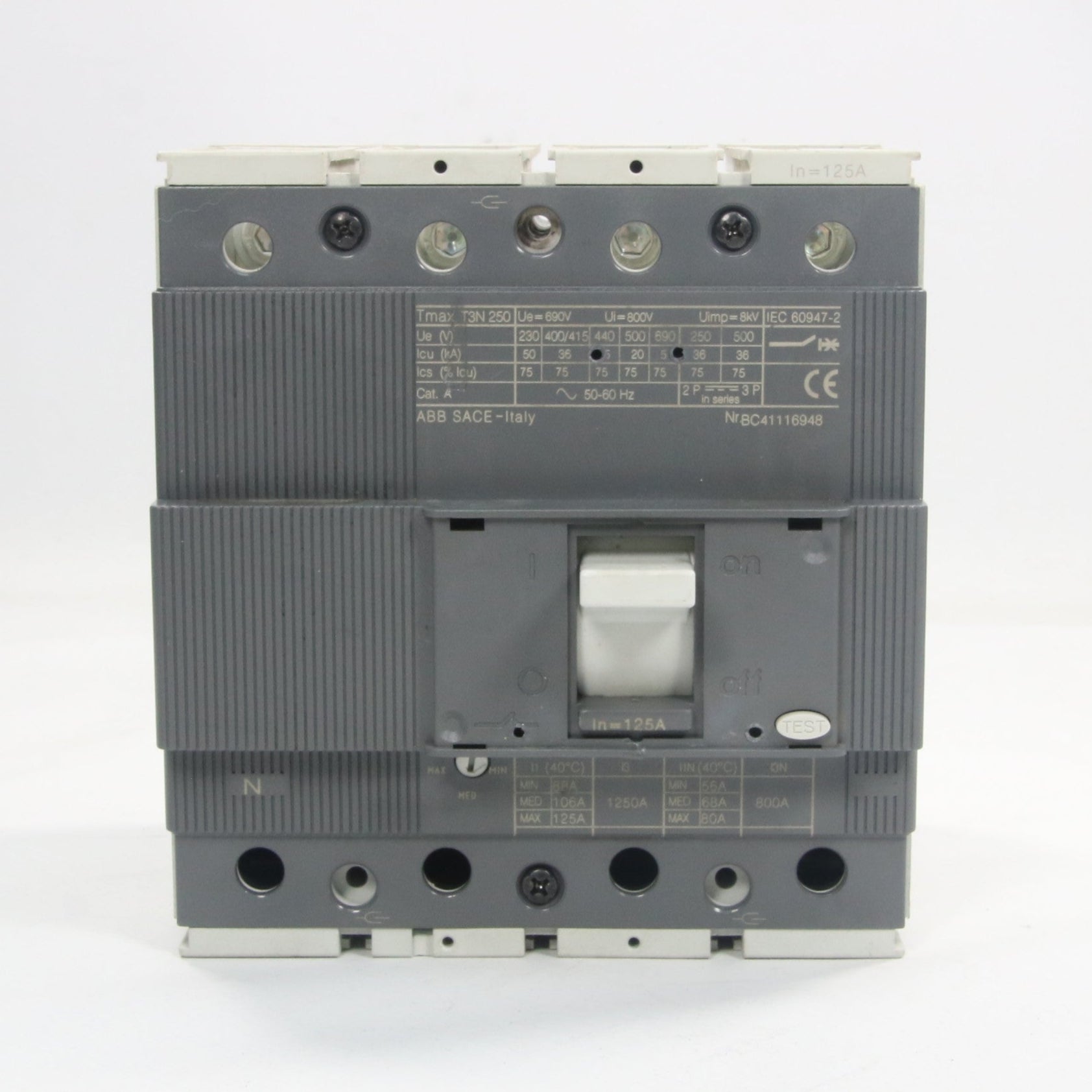 ABB T3N 250 circuit breaker-circuit breaker-Used Industrial Parts