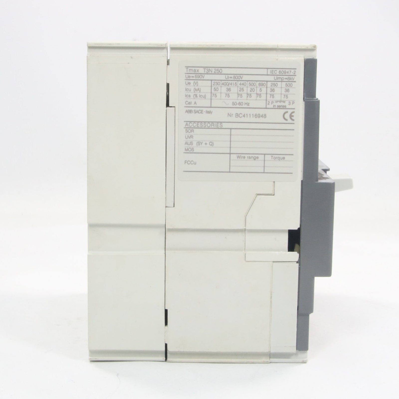 ABB T3N 250 circuit breaker-circuit breaker-Used Industrial Parts