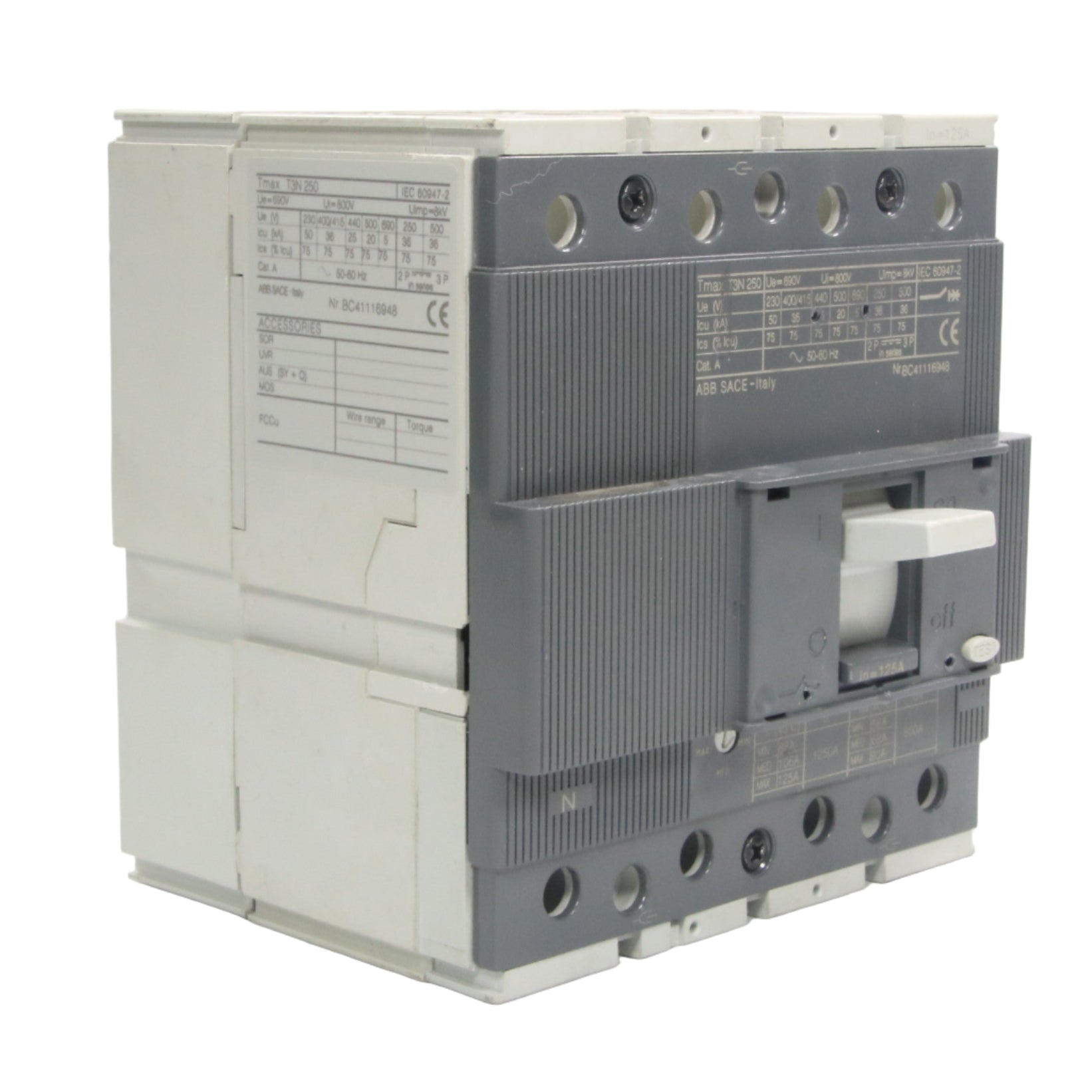 ABB T3N 250 circuit breaker-circuit breaker-Used Industrial Parts