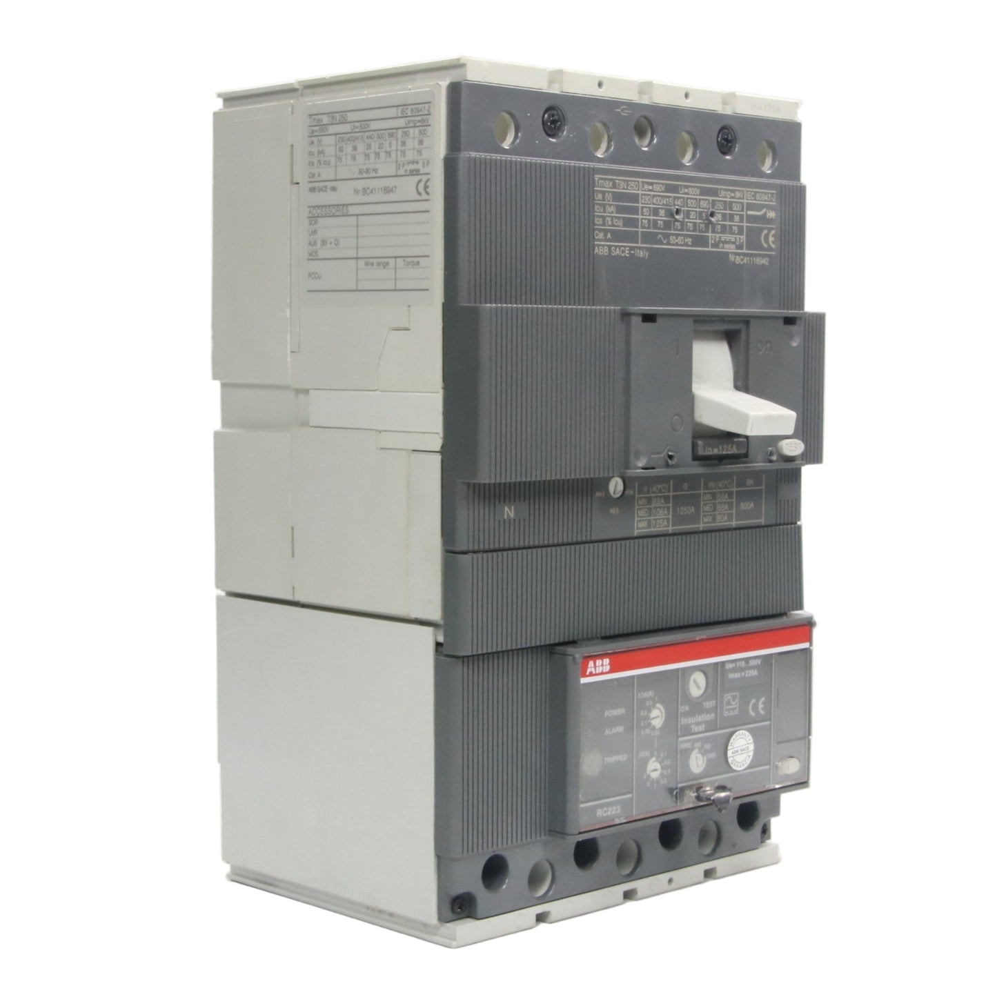 ABB circuit breaker with residual current release-circuit breaker-CE-03-06-03-6152427937972-Used Industrial Parts