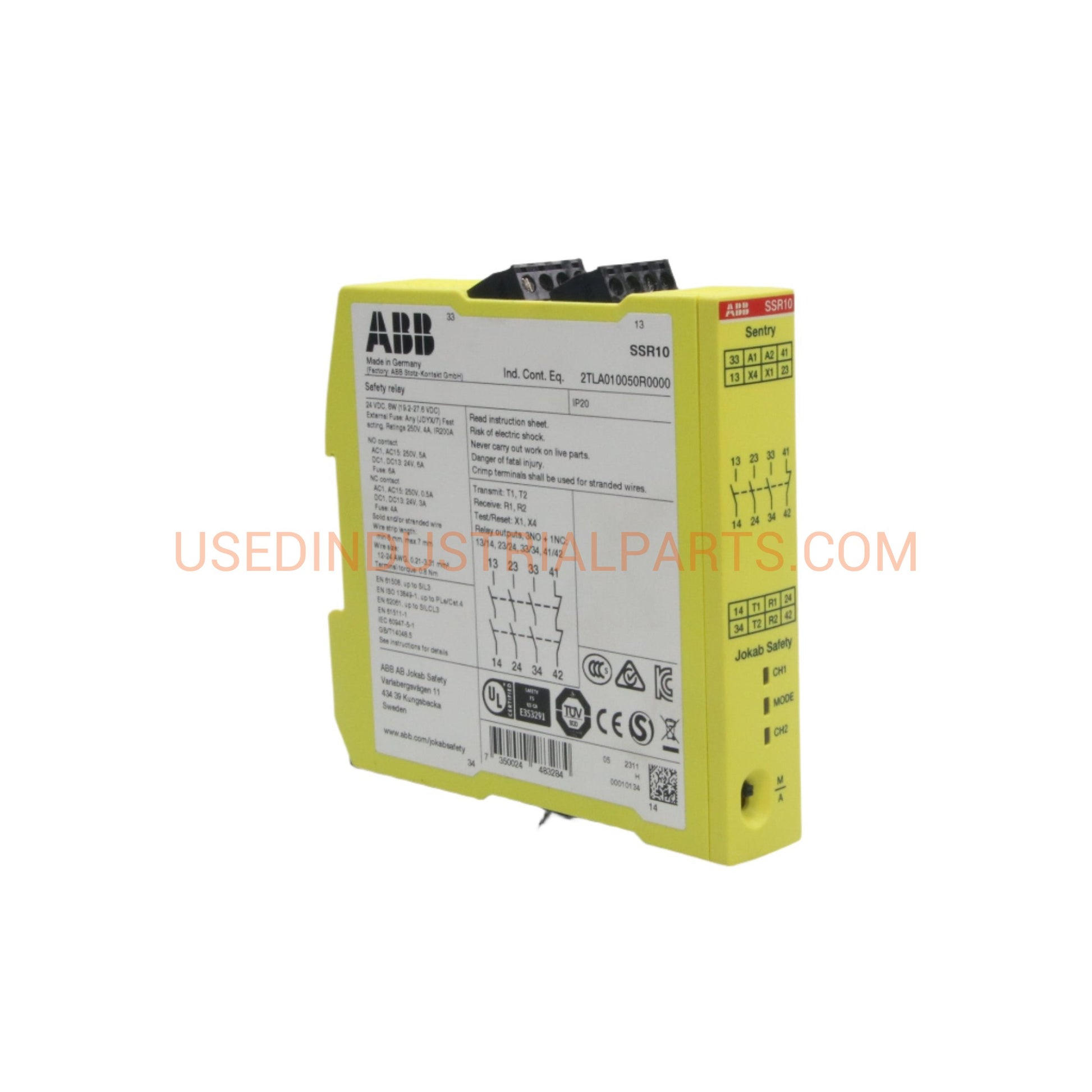 ABB/Jokab Safety Sentry SSR10 Safety Relay-Safety Relay-AE-07-04-01-Used Industrial Parts