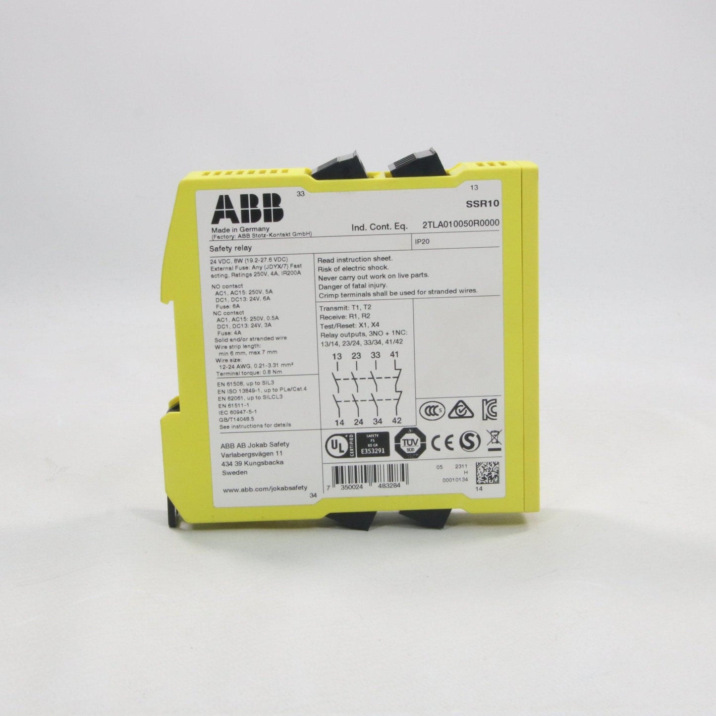 ABB/Jokab Safety Sentry SSR10 Safety Relay-Safety Relay-Used Industrial Parts