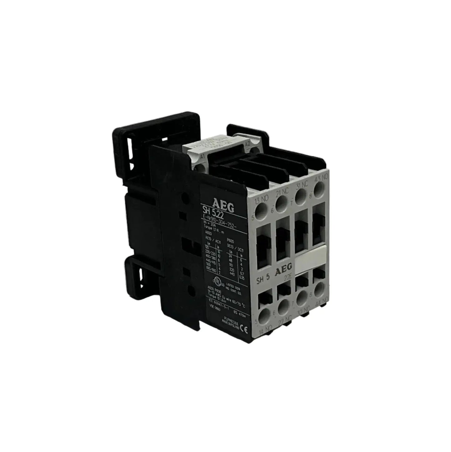 AEG SH 5.22 Auxiliary Relay-Auxiliary Relay-01-AB-01-10-04-6152429777705-Used Industrial Parts