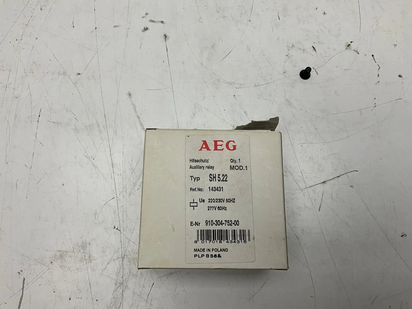 AEG SH 5.22 Auxiliary Relay-Auxiliary Relay-Used Industrial Parts
