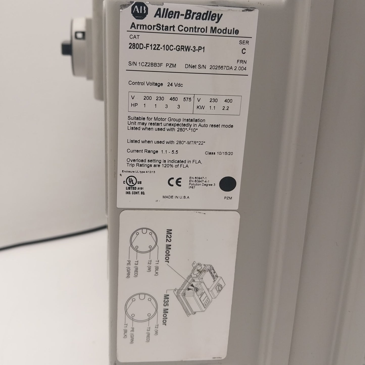 Allen-Bradley ArmorStart Control Module & Base-Control Module & Base-Used Industrial Parts