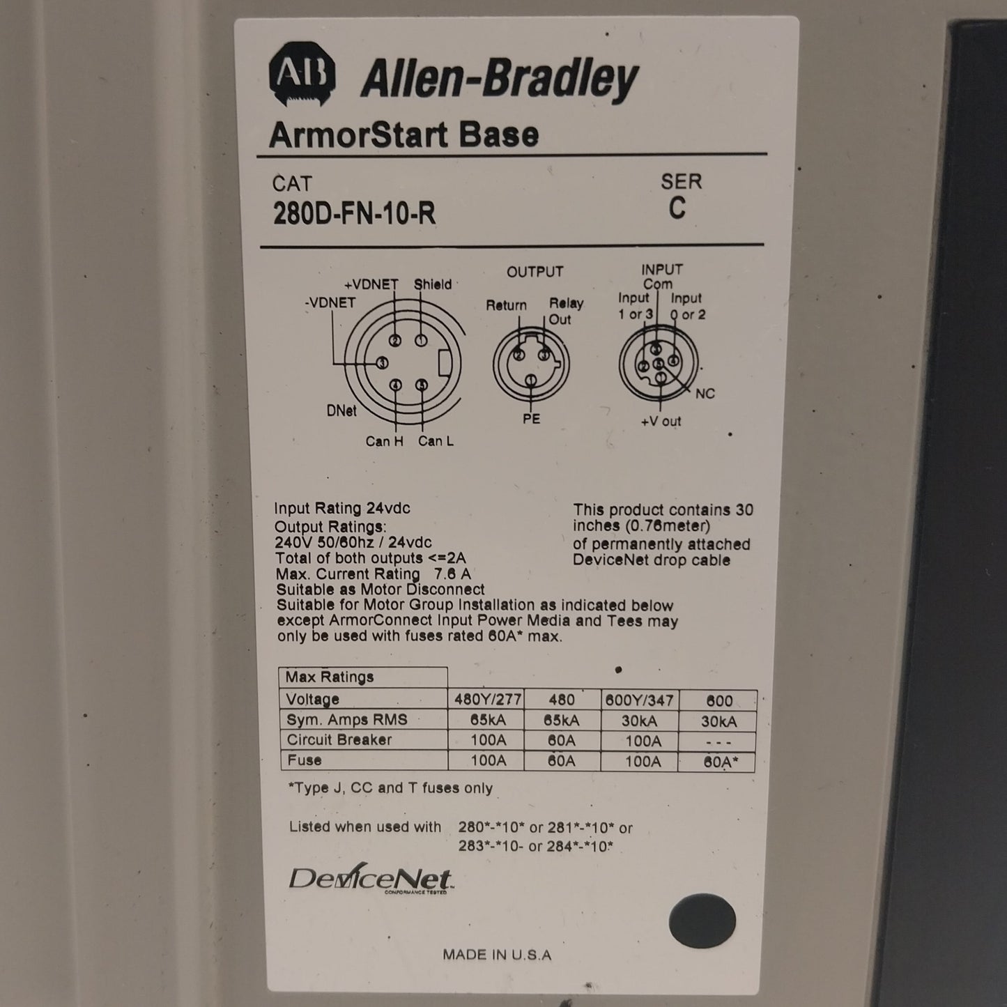 Allen-Bradley ArmorStart Control Module & Base-Control Module & Base-Used Industrial Parts