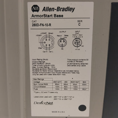Allen-Bradley ArmorStart Control Module & Base-Control Module & Base-Used Industrial Parts