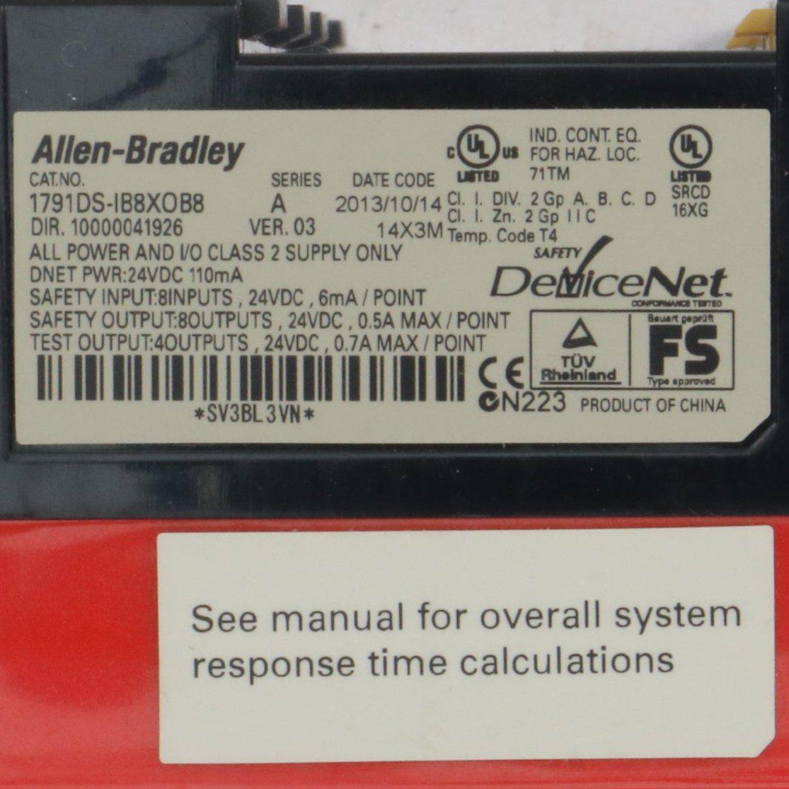 Allen-Bradley CompactBlock 1791DS IB8XOB8 Guard IO Safety Input Module-Safety Input Module-Used Industrial Parts