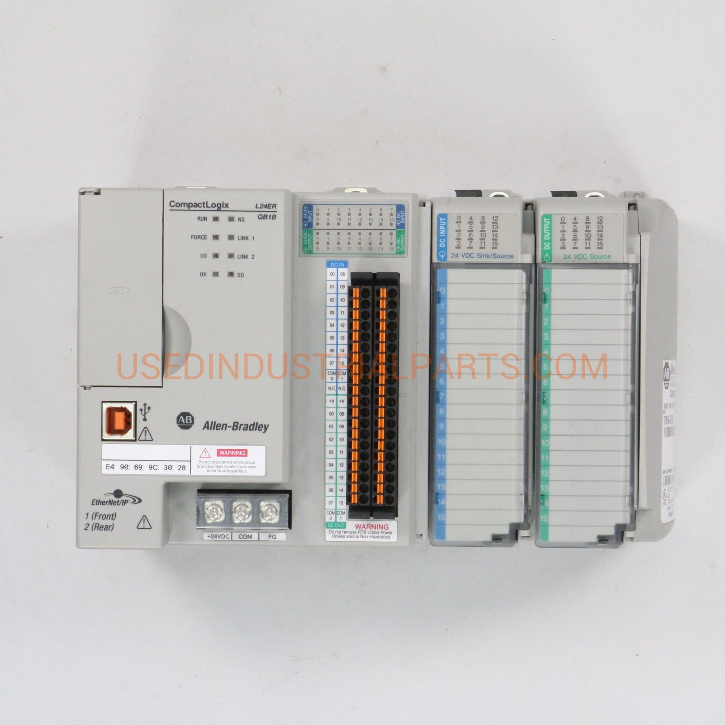 Allen-Bradley CompactLogix L24ER QB1B + DC Input/Output-PLC-AA-06-05-Used Industrial Parts