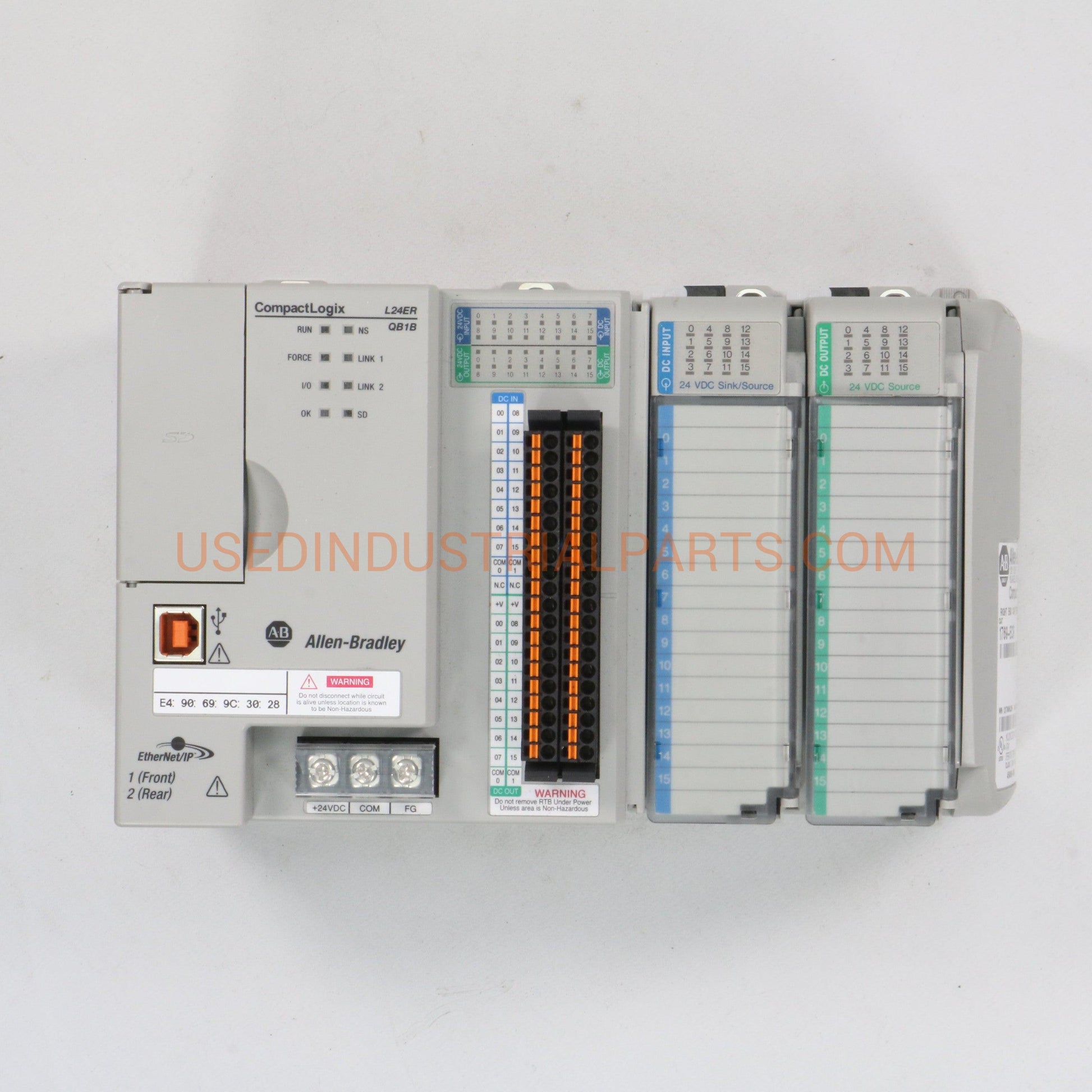 Allen-Bradley CompactLogix L24ER QB1B + DC Input/Output-PLC-AA-06-05-Used Industrial Parts