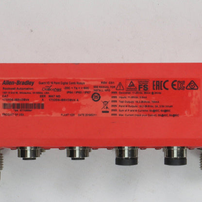 Allen-Bradley Guard I/O 16 Point Digital Comb Module 1732DS-IB8XOBV4-16 Point Digital Comb Module-Used Industrial Parts