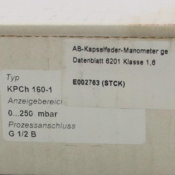 Armaturenbau KPCh 160-1 Capsule Spring Manometer - 0...250 bar-Capsule Spring Manometer-Used Industrial Parts