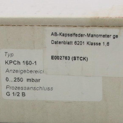 Armaturenbau KPCh 160-1 Capsule Spring Manometer - 0...250 bar-Capsule Spring Manometer-Used Industrial Parts