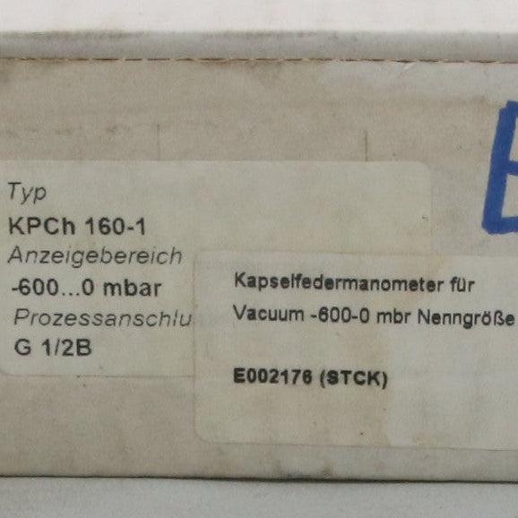 Armaturenbau KPCh 160-1 Capsule Spring Manometer - -600...0 mbar-Capsule Spring Manometer-Used Industrial Parts