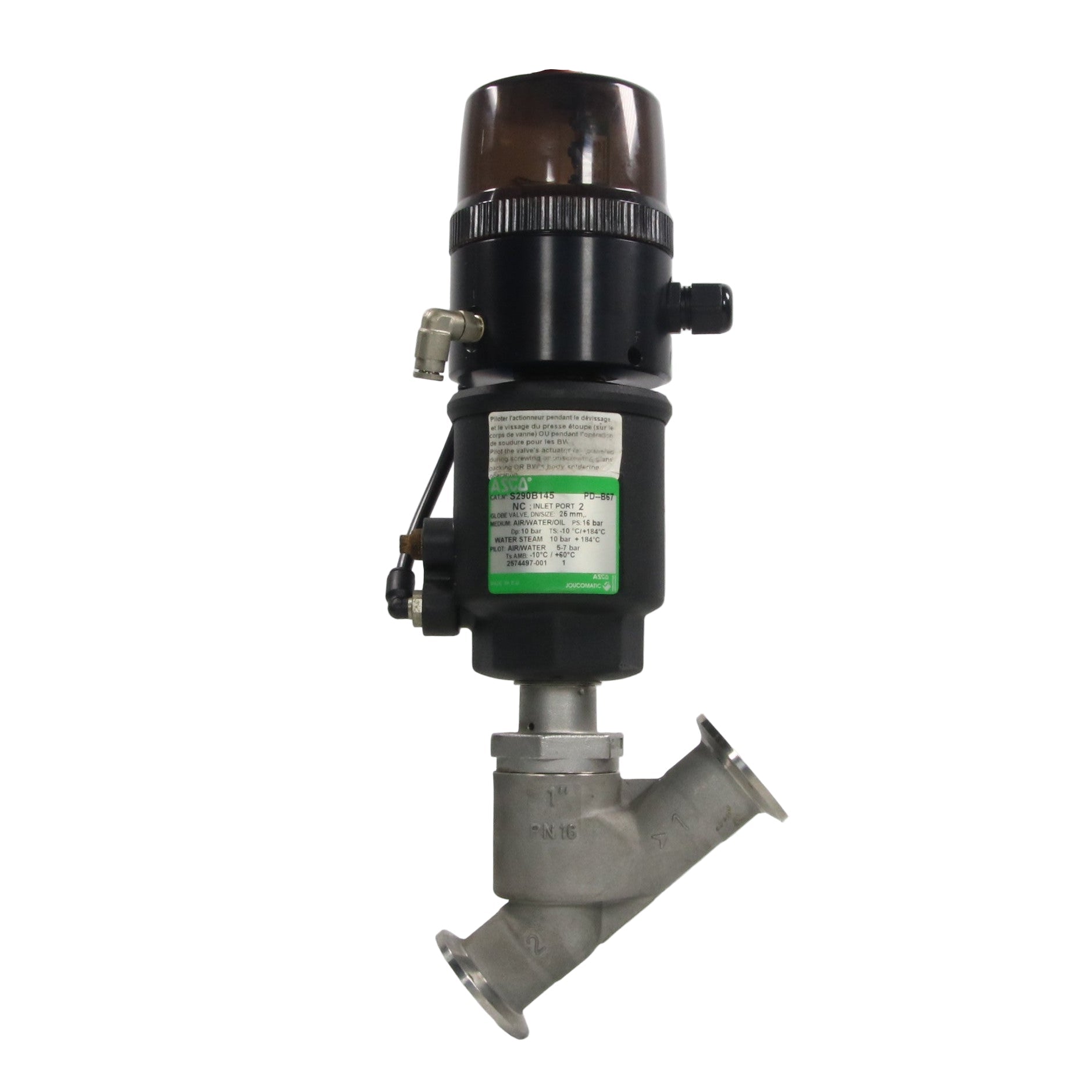 Asco S290B145 Solenoid Valve with Positioner D-Solenoid Valve with Positioner-Used Industrial Parts