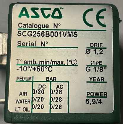 Asco SCG256B001VMS.24DC Solenoid Valve-Solenoid Valve-Used Industrial Parts