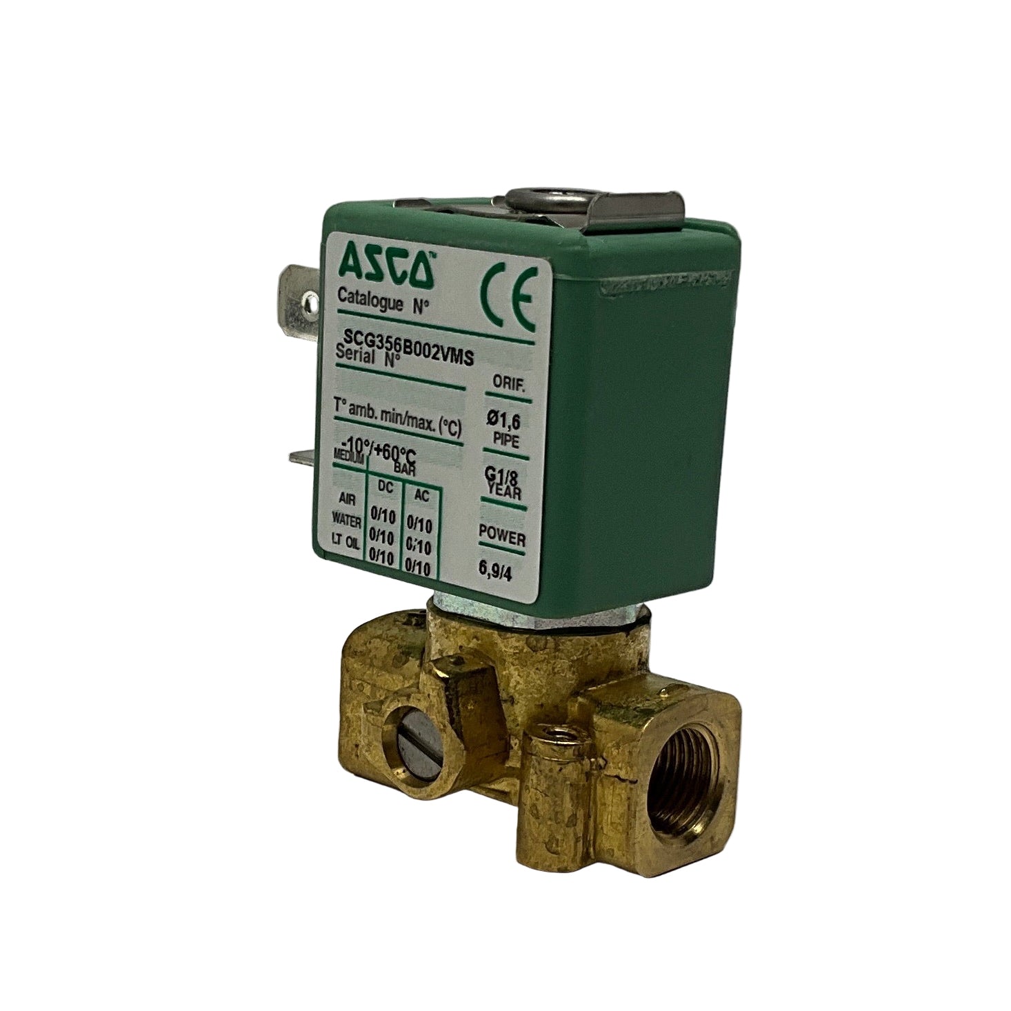 Asco SCG356B002VMS Solenoid Valve-Solenoid Valve-01-AA-02-12-04-6152427989964-Used Industrial Parts