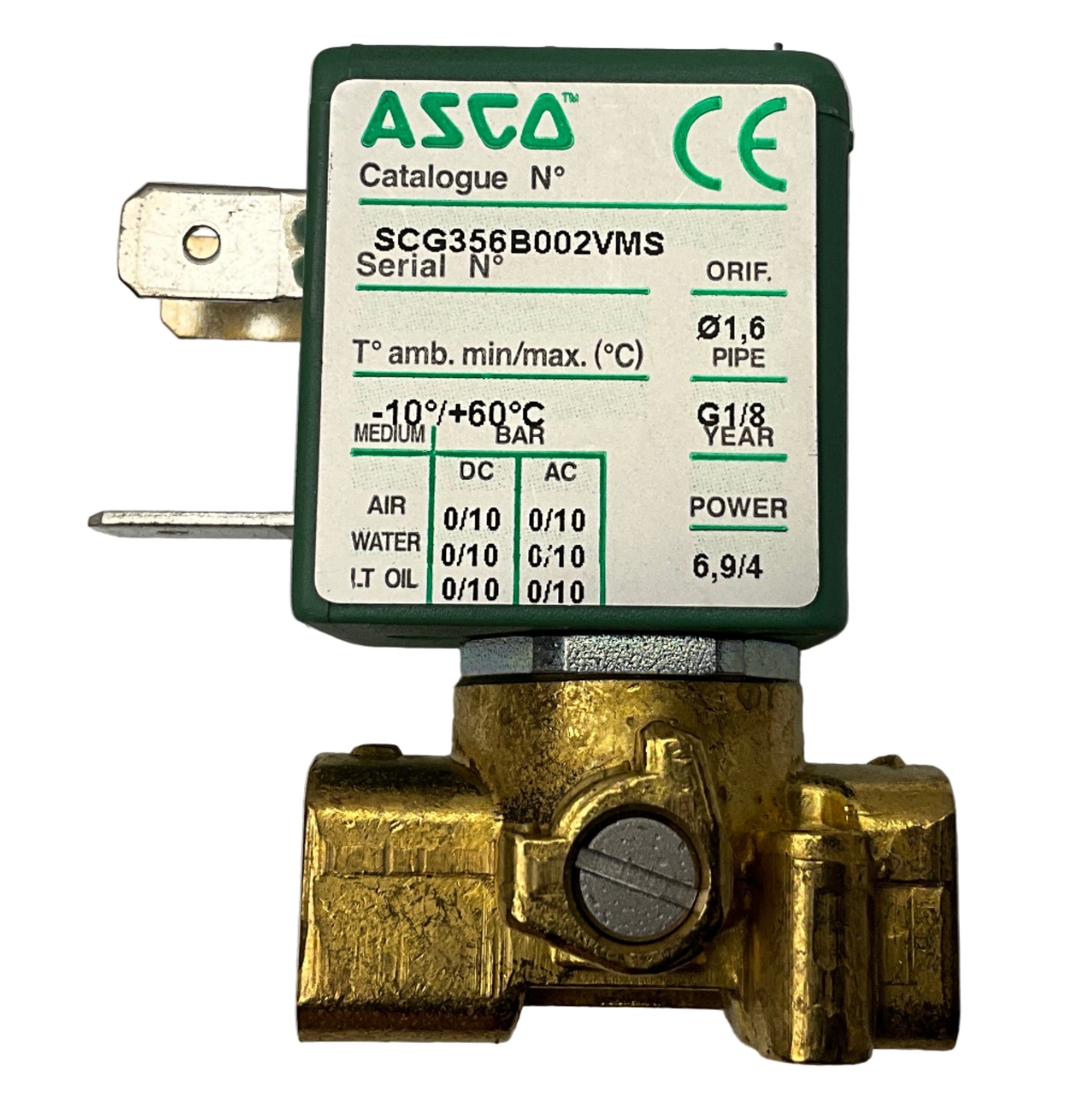 Asco SCG356B002VMS Solenoid Valve-Solenoid Valve-Used Industrial Parts