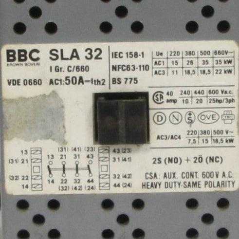 BBC Brown Boveri SLA 32 Contactor-Contactor-Used Industrial Parts