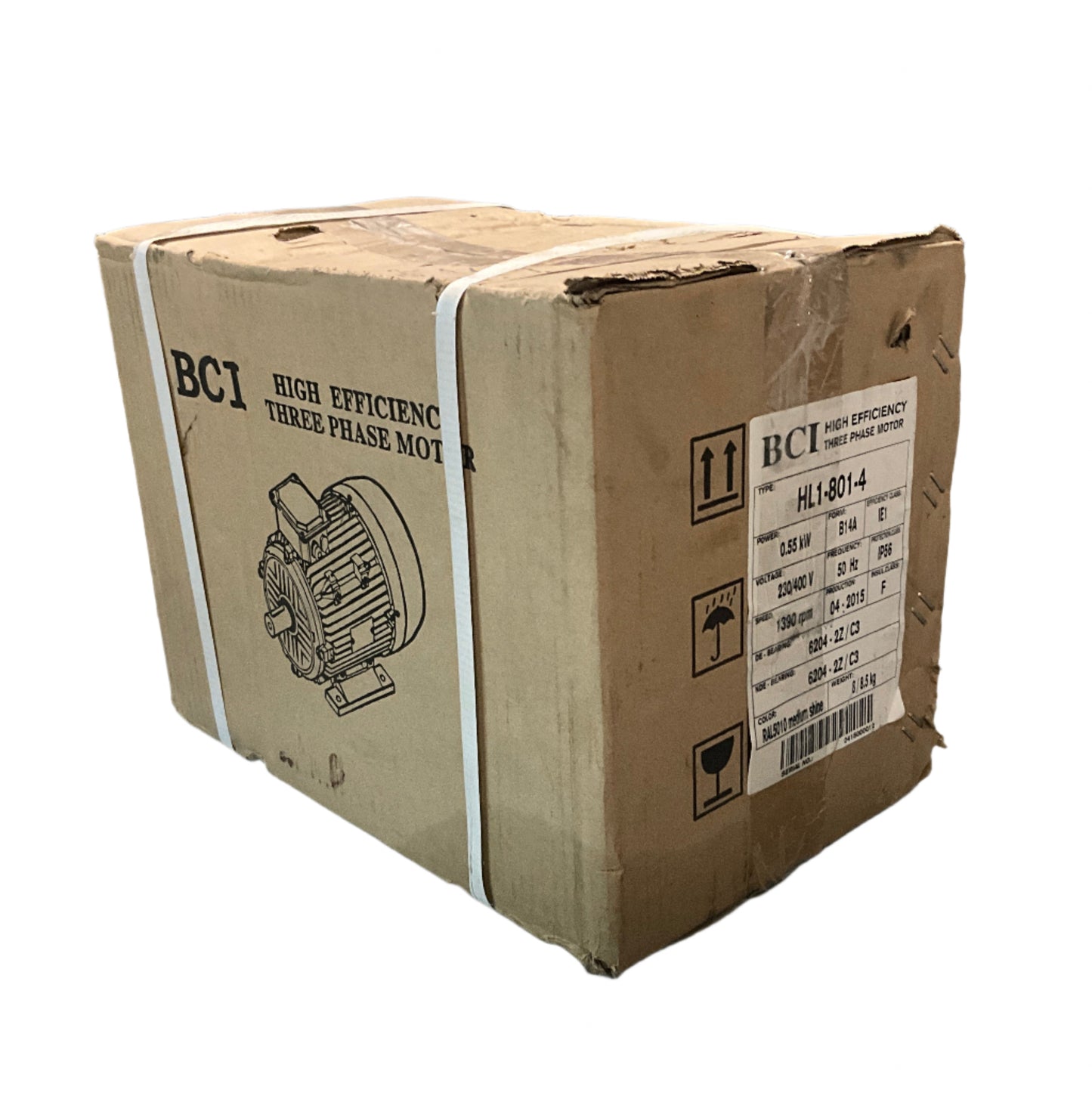 BCI HL1-801-4 High Efficiency 3 Phase Motor-3 Phase Motor-Used Industrial Parts