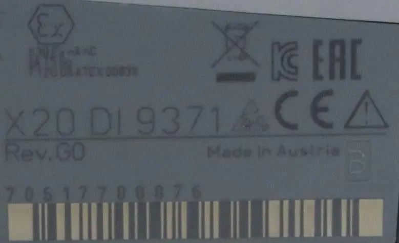 B&R Automation X20 DI 9371 Digital Input Module-Digital Input Module-Used Industrial Parts