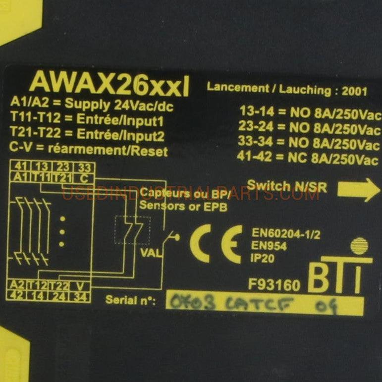 BTI Awax26xxl Emergency Stop Safety Relay-Safety Relay-CA-05-06-04-Used Industrial Parts