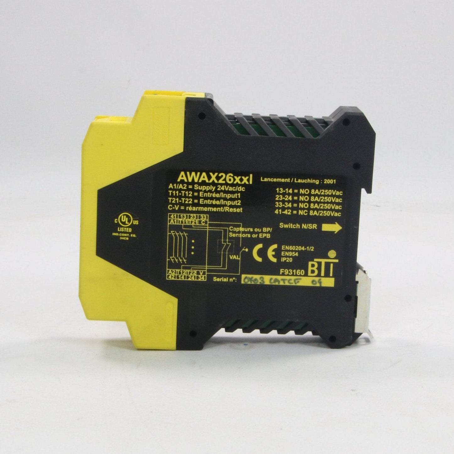 BTI Awax26xxl Emergency Stop Safety Relay-Safety Relay-Used Industrial Parts